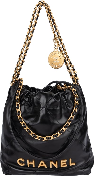 Chanel Chanel 22 Stitching Lambskin Small Drawstring Crossbody Bag