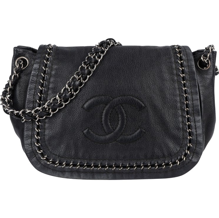 Chanel Chanel Calfskin CC Single Flap Shoulder Bag