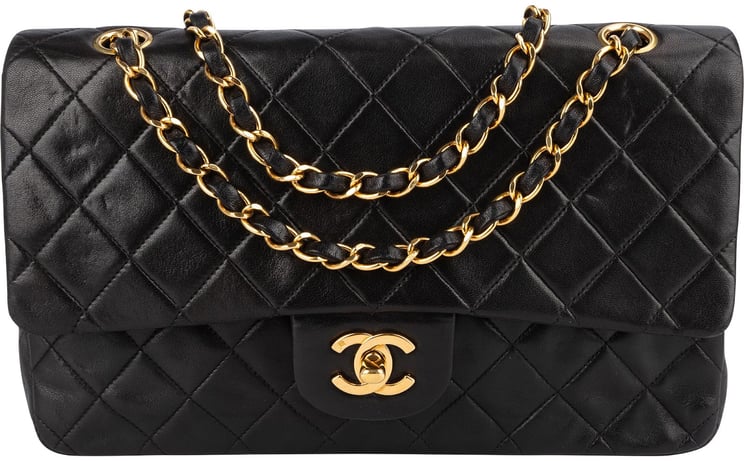 Chanel Chanel Quilted Lambskin 24K Gold Medium Double Flap Shoulder Bag