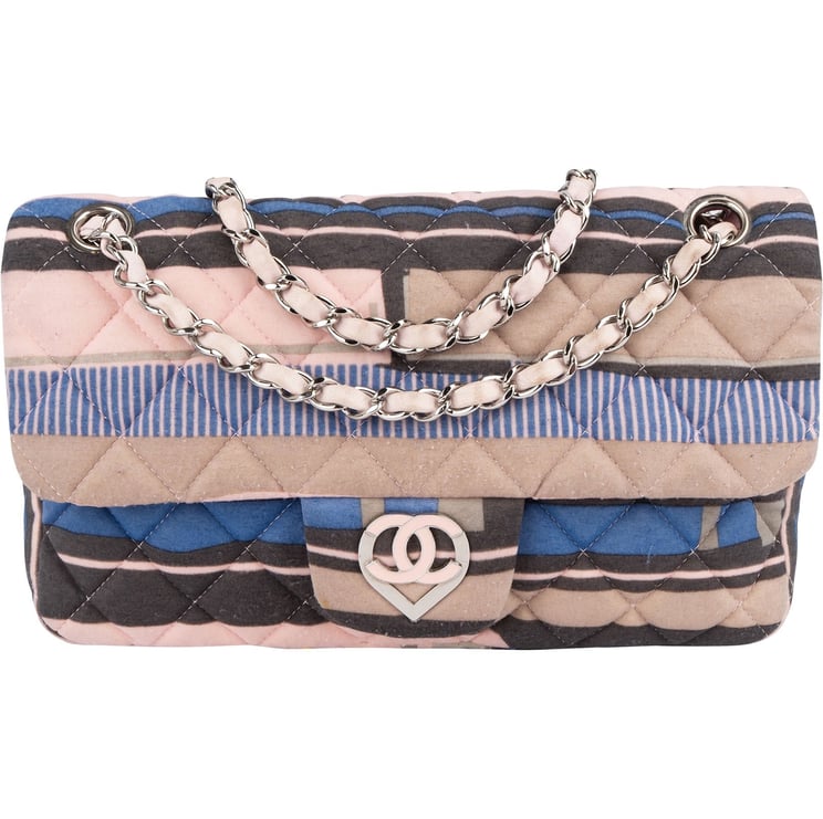 Chanel Chanel Quilted Cotton Single Flap Shoulder Bag