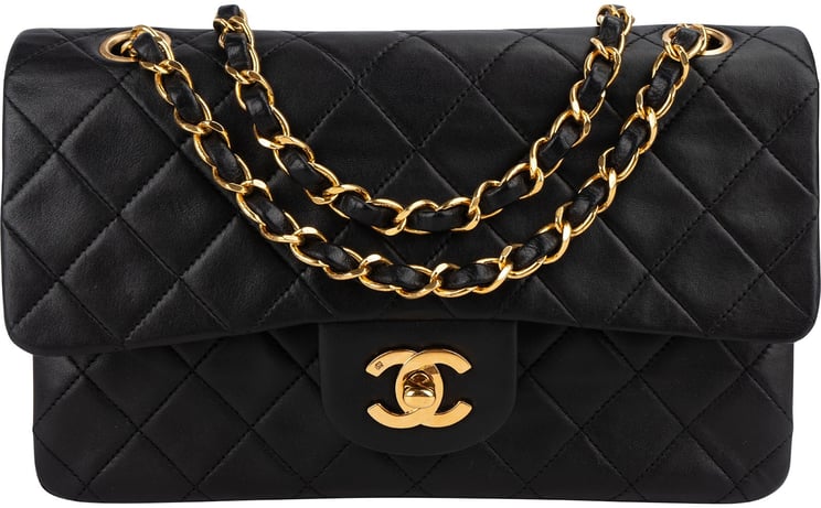 Chanel Chanel Quilted Lambskin 24K Gold Small Double Flap Shoulder Bag