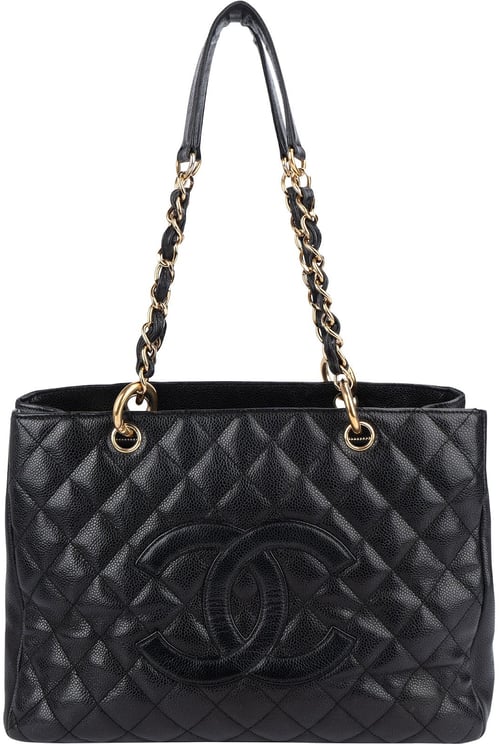 Chanel Chanel Quilted Caviar Leather Grand Shopping CC Shoulder Bag