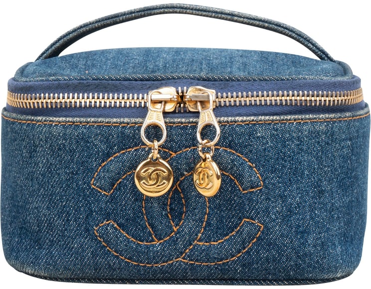 Chanel Chanel Denim CC Vanity Case Handbag