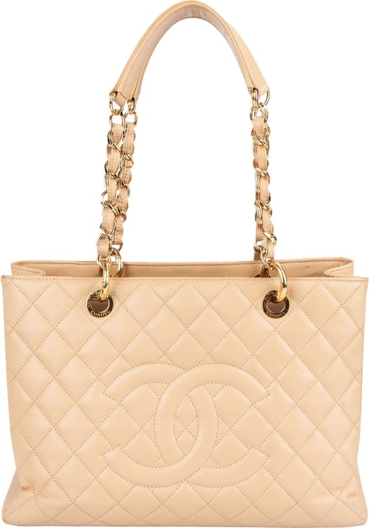Chanel Chanel Quilted Caviar Leather CC Grand Shopping Tote Shoulder Bag