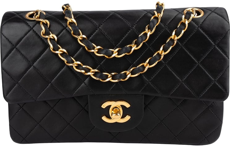 Chanel Chanel Quilted Lambskin 24K Gold Small Double Flap Shoulder Bag