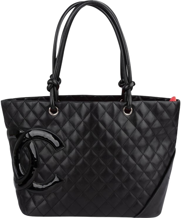 Chanel Chanel Quilted Lambskin Cambon Ligne Jumbo Tote Shoulder Bag
