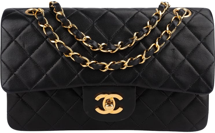 Chanel Chanel Quilted Lambskin 24K Gold Small Double Flap Shoulder Bag