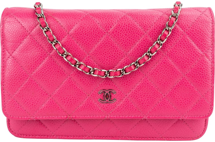 Chanel Chanel Quilted Caviar Leather Wallet on Chain Crossbody Bag