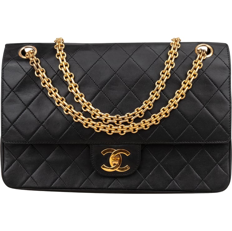 Chanel Chanel Quilted Lambskin 24K Gold Double Flap Shoulder Bag