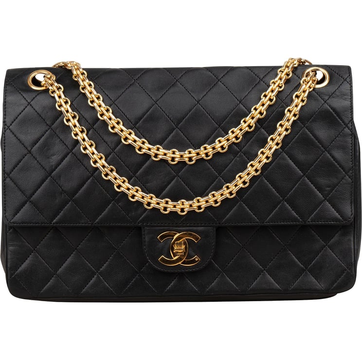Chanel Chanel Quilted Lambskin 24K Gold Double Flap Shoulder Bag