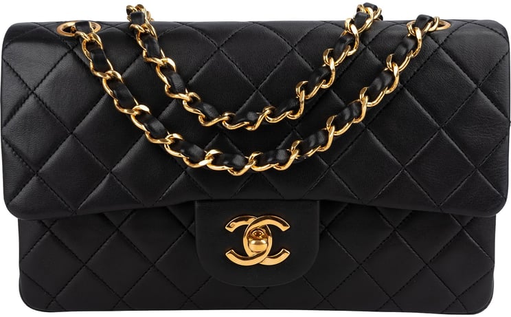 Chanel Chanel Quilted Lambskin 24K Gold Small Double Flap Shoulder Bag