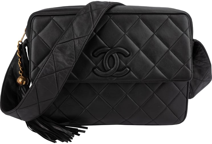 Chanel Chanel Quilted Lambskin Tassel Camera Crossbody Bag
