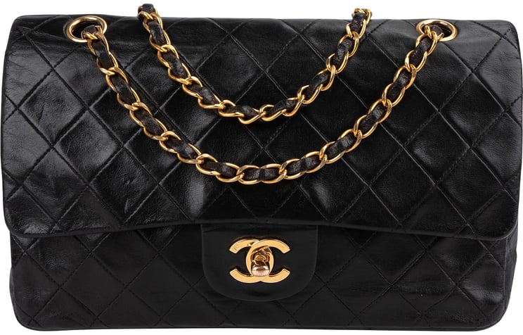 Chanel Chanel Quilted Lambskin 24K Gold Medium Double Flap Shoulder Bag