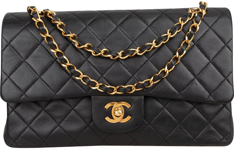 Chanel Chanel Quilted Lambskin 24K Gold Medium Double Flap Shoulder Bag