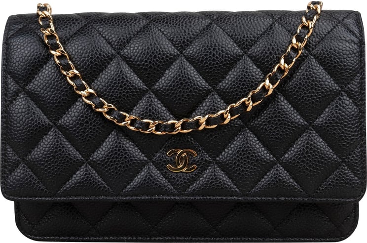 Chanel Chanel Quilted Caviar Leather Wallet on Chain Crossbody Bag