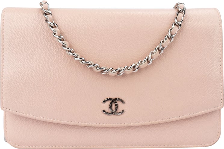 Chanel Chanel Pink Caviar Leather Wallet On Chain Crossbody Bag