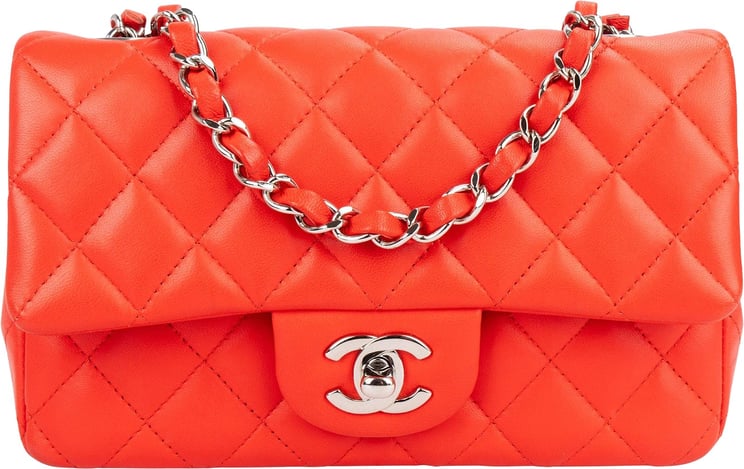 Chanel Chanel Quilted Lambskin Mini Rectangular Palladium Single Flap Crossbody Bag
