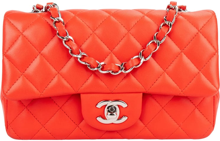Chanel Chanel Quilted Lambskin Mini Rectangular Palladium Single Flap Crossbody Bag
