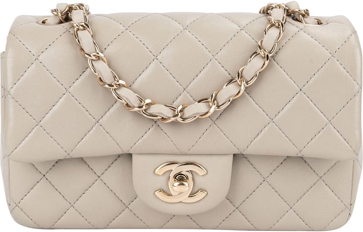 Chanel Chanel Quilted Lambskin Rectangular Mini Single Flap Crossbody Bag