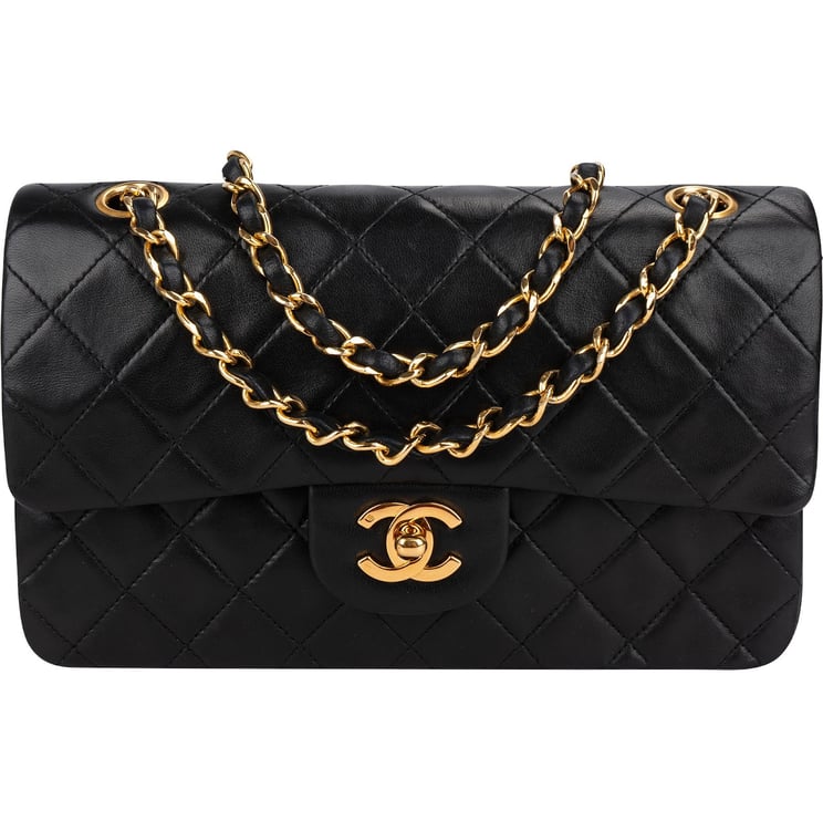 Chanel Chanel Quilted Lambskin 24K Small Double Flap Shoulder Bag