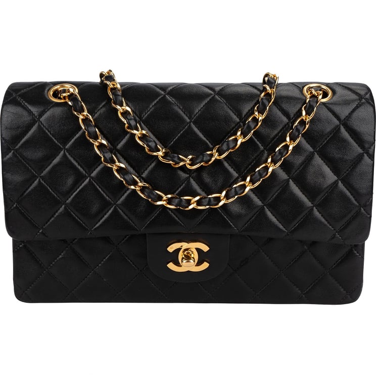 Chanel Chanel Quilted Lambskin 24K Medium Double Flap Shoulder Bag
