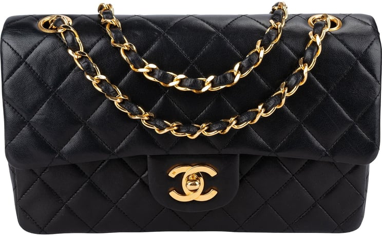 Chanel Chanel Quilted Lambskin 24K Gold Small Double Flap Shoulder Bag
