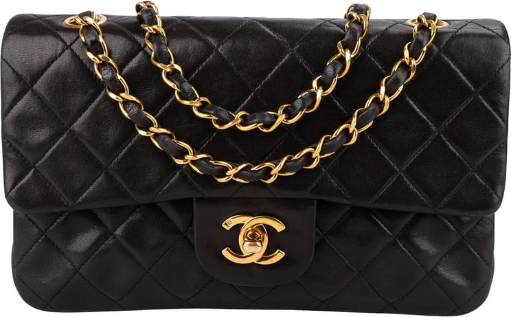 Chanel Chanel Quilted Lambskin 24K Gold Small Double Flap Shoulder Bag