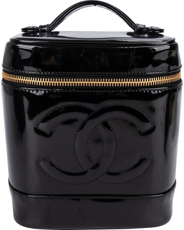 Chanel Chanel Patent Leather CC Vanity Case Handbag