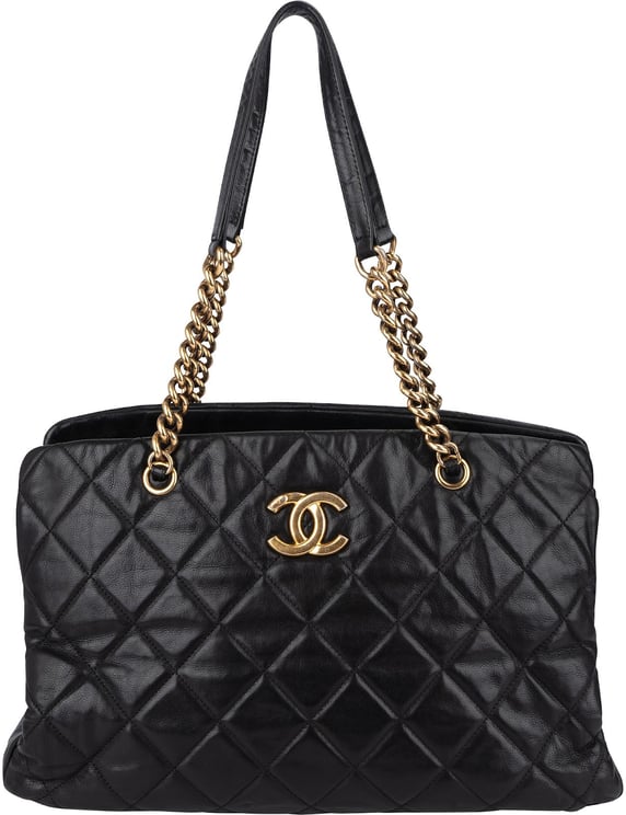 Chanel Chanel Quilted Lambskin CC Crown Tote Shoulder Bag