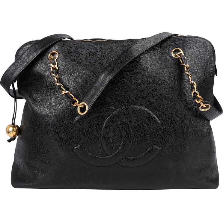Chanel Chanel Caviar Leather CC Maxi Shopping Tote Shoulder Bag