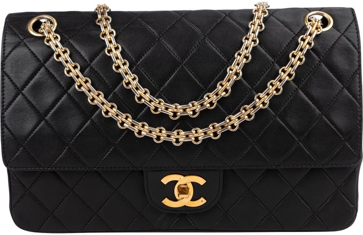 Chanel Chanel Quilted Lambskin 24K Gold Double Flap Shoulder Bag
