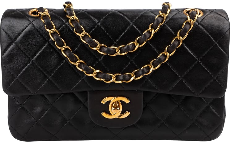 Chanel Chanel Quilted Lambskin 24K Gold Small Double Flap Shoulder Bag