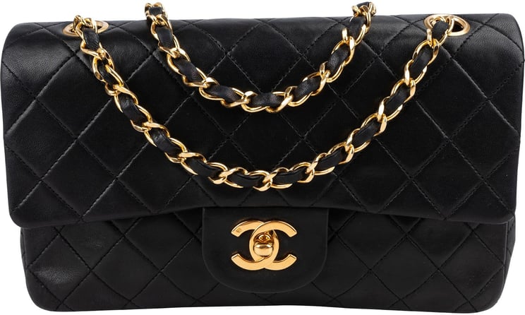 Chanel Chanel Quilted Lambskin 24K Gold Small Double Flap Shoulder Bag