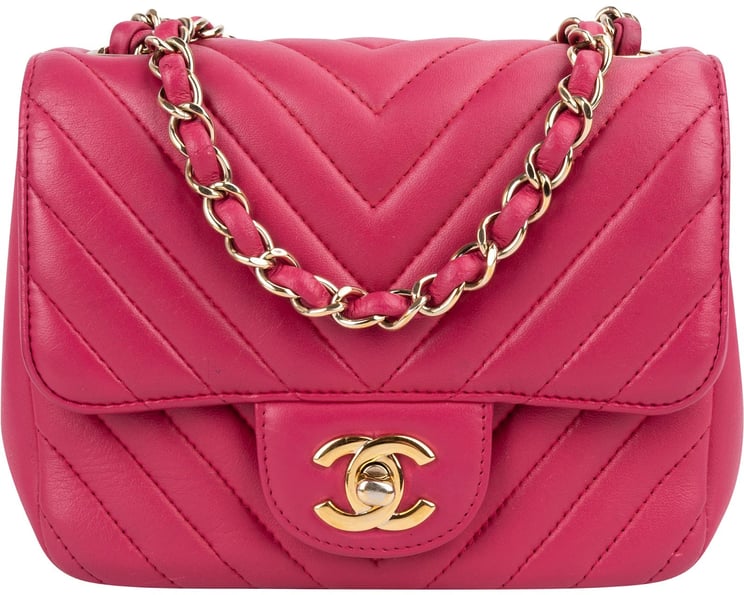 Chanel Chanel Chevron Lambskin Rectangular Mini Flap Crossbody Bag