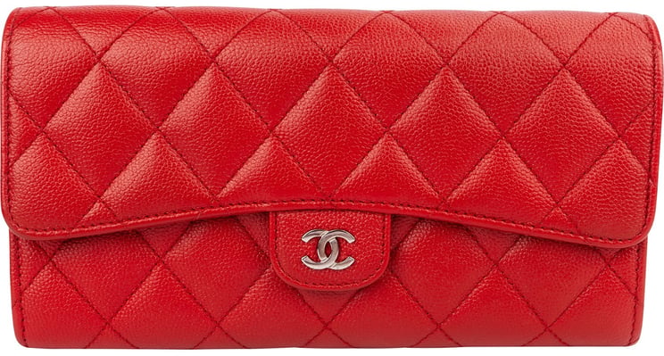 Chanel Chanel Quilted Caviar Leather Classic Flap Wallet