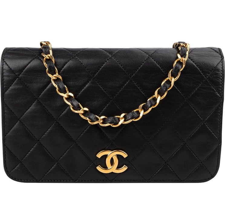 Chanel Chanel Quilted Lambskin Mini 24K Gold Single Flap Shoulder Bag