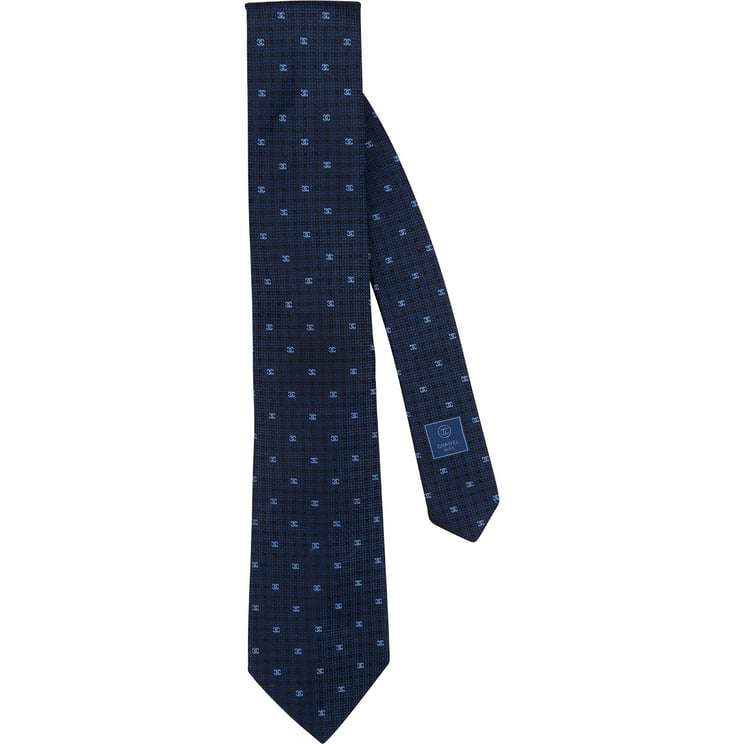 Chanel Chanel CC Emblem Silk Tie Krawatte
