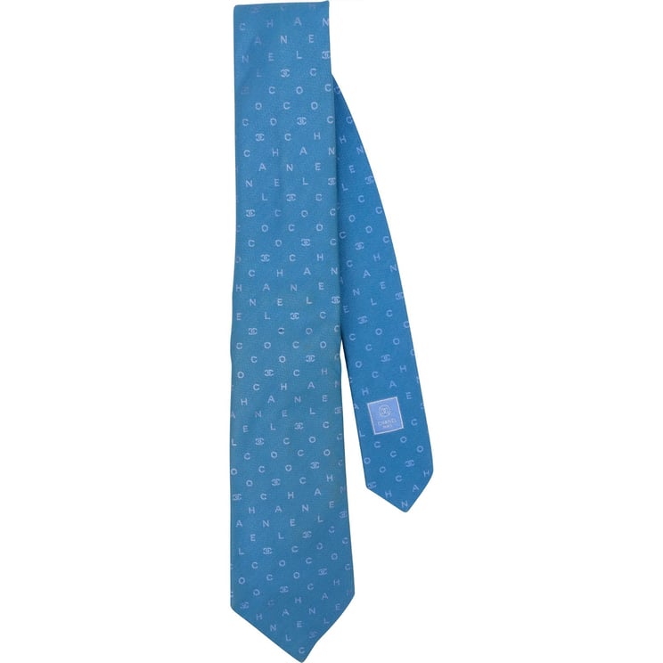 Chanel Chanel Letters Emblem Silk Tie Krawatte