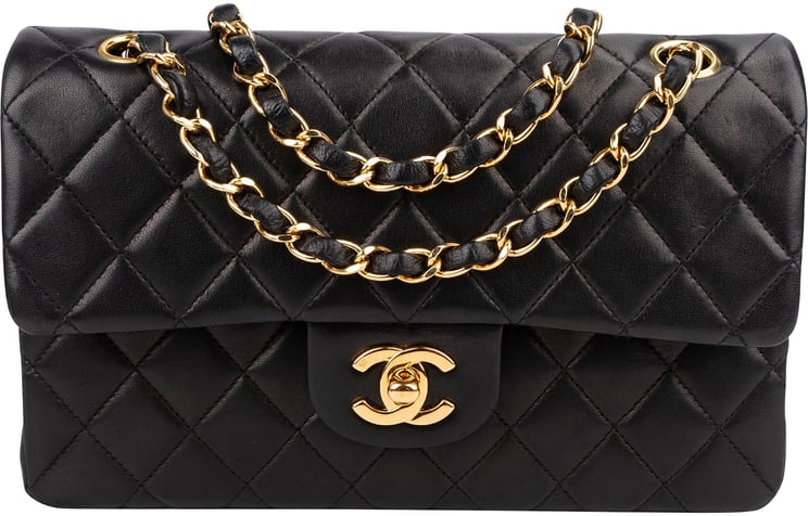 Chanel Chanel Quilted Lambskin 24K Gold Small Double Flap Shoulder Bag