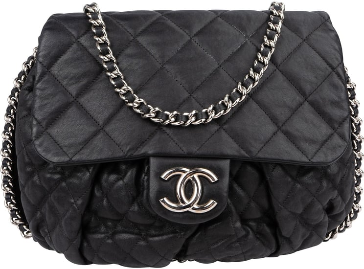 Chanel Chanel Quilted Lambskin Bubble Quilt Jumbo Single Flap Crossbody Bag