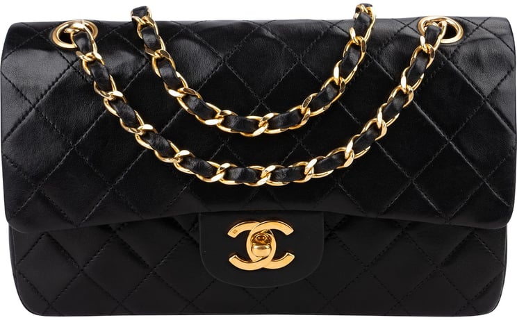 Chanel Chanel Quilted Lambskin 24K Gold Small Double Flap Shoulder Bag