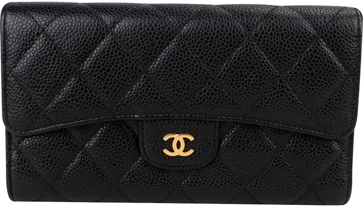 Chanel Chanel Quilted Caviar Leather Classic Flap CC Wallet