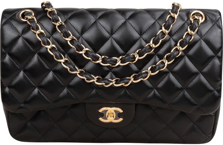 Chanel Chanel Quilted Lambskin Jumbo Double Flap Crossbody Bag