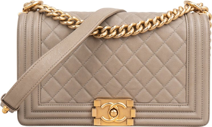 Chanel Chanel Quilted Caviar Leather Medium Single Boy Crossbody Bag