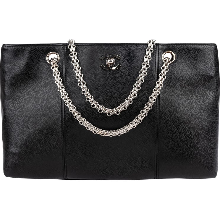 Chanel Chanel Caviar Leather Bijoux Chain Tote Shoulder Crossbody Bag