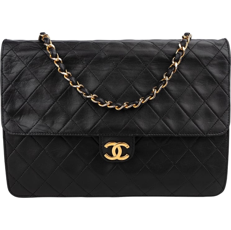 Chanel Chanel Quilted Lambskin 24K Gold Single Flap Shoulder Bag