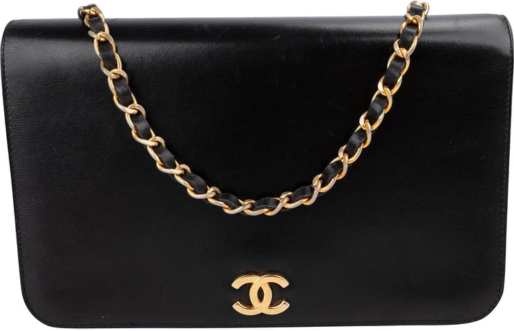 Chanel Chanel Noir Boxcalf CC Single Flap Shoulder Bag