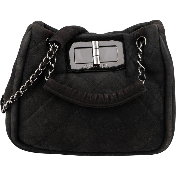 Chanel Chanel Suede 2.55 Sherling Accordion Flap Shoulder Bag