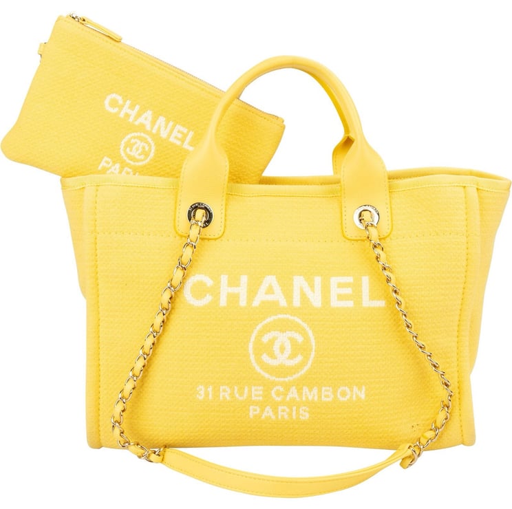 Chanel Chanel Canvas Small Deauville Tote Handbag