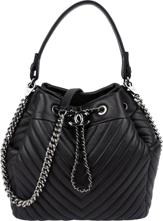 Chanel Chanel Chevron Leather Drawstring Crossbody Bag